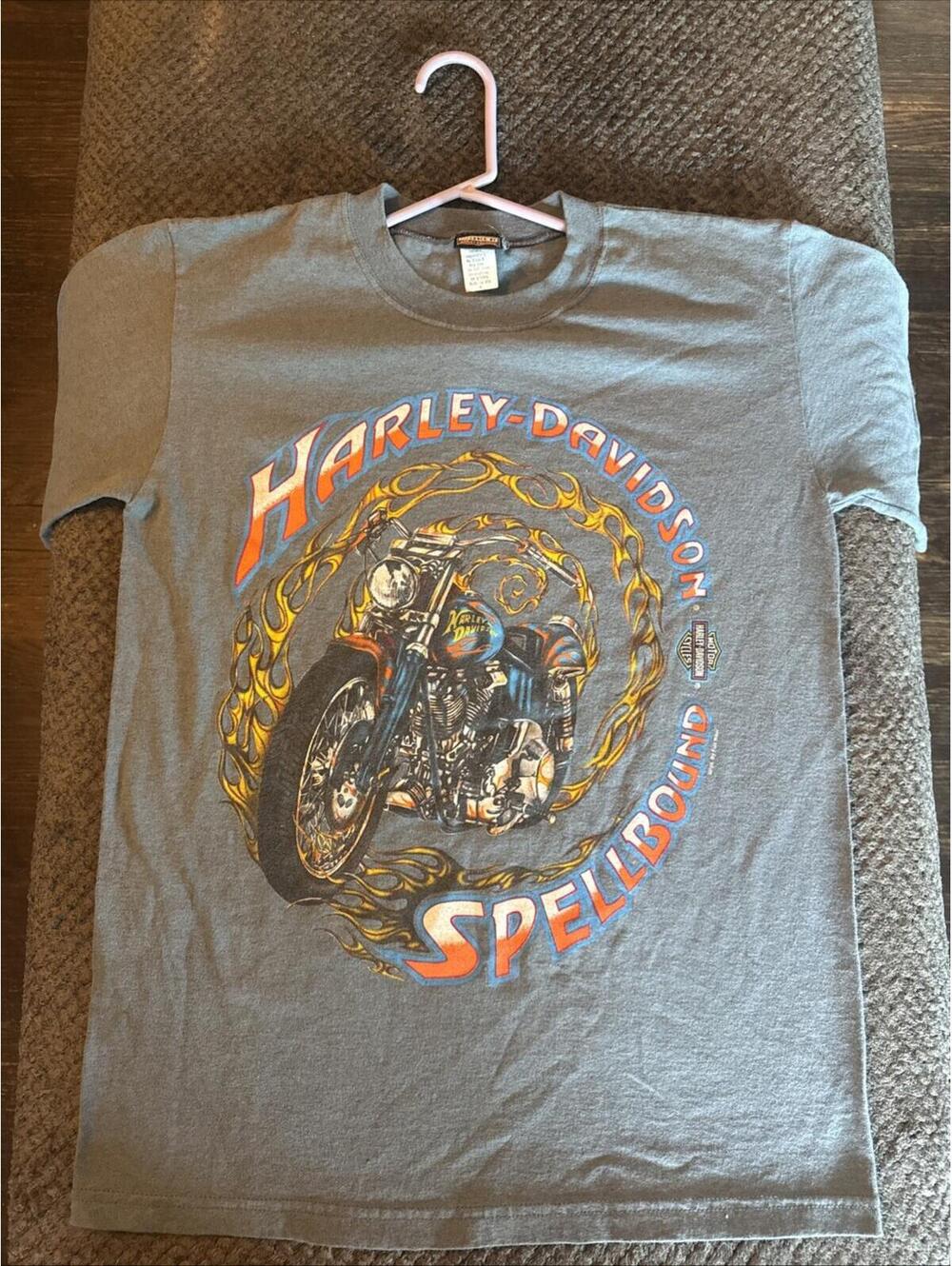 VTG 90s Harley Davidson Spellbound Flame T-shirt Mens M Single Stitch USA